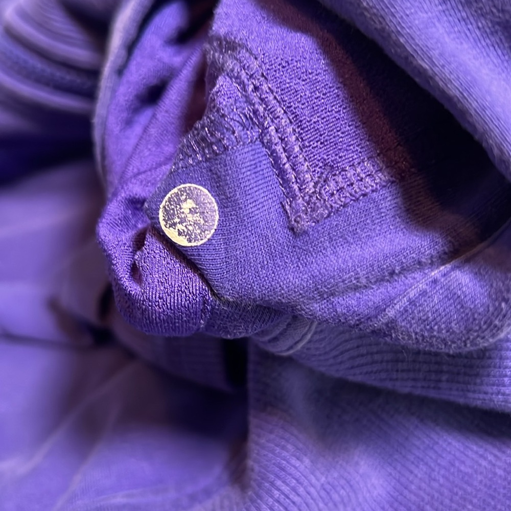 Lululemon Distressed Full Zip Hoodie, Thumb Holes, approximate size 8 - Picture 3 of 16